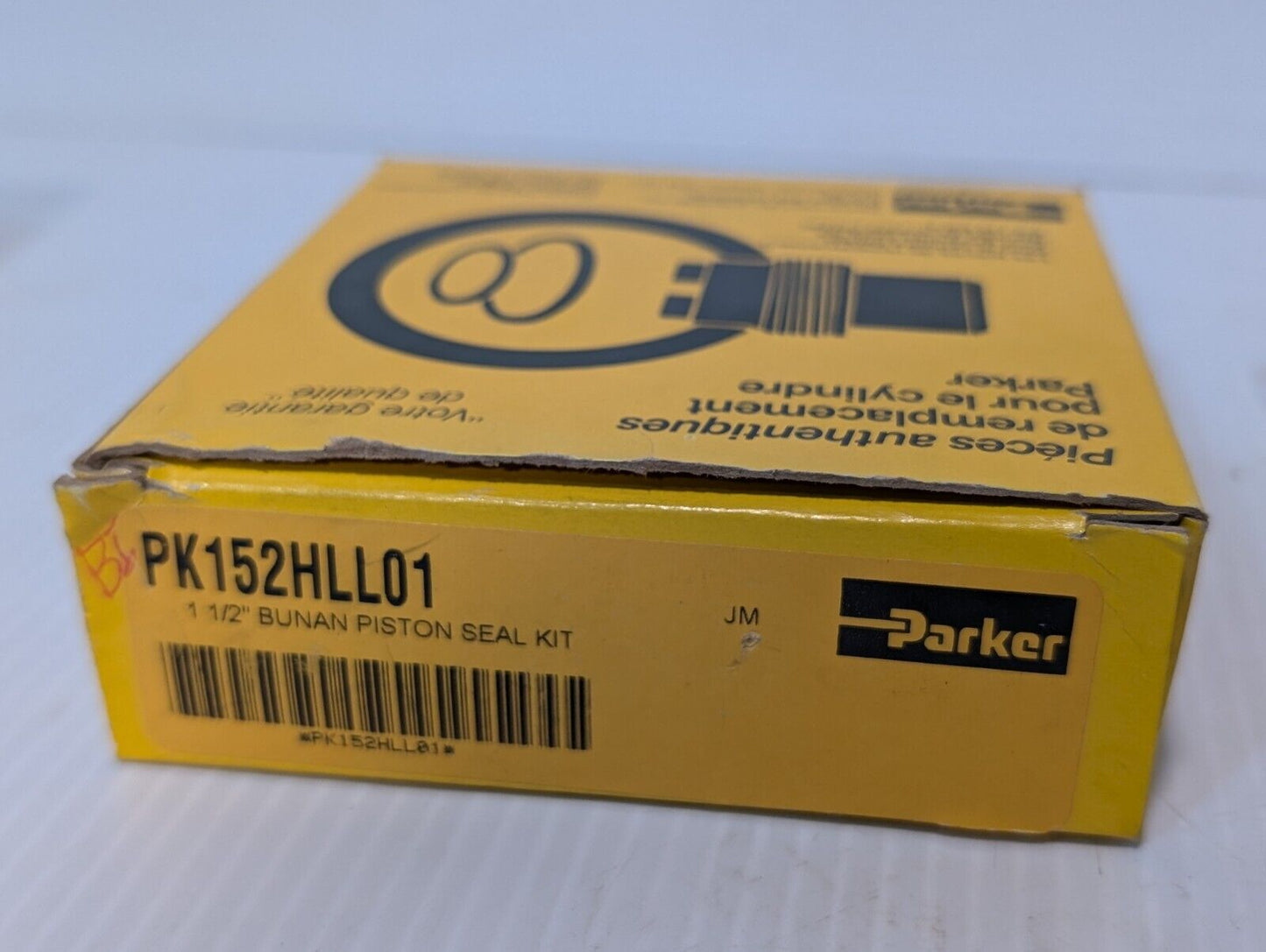 (Lot of 2) Genuine Parker PK152HLL01, 1-1/2" Bunan Piston Seal Kit - Free Ship