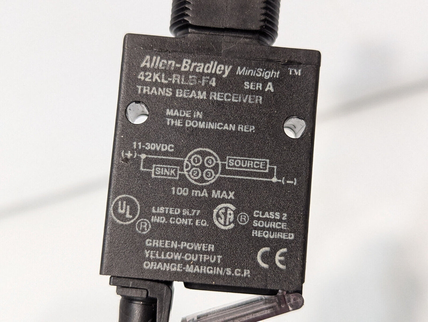Allen Bradley 42KL-RLB-F4 MiniSight Photo Switch, Ser. A, 11-30VDC,Free Shipping
