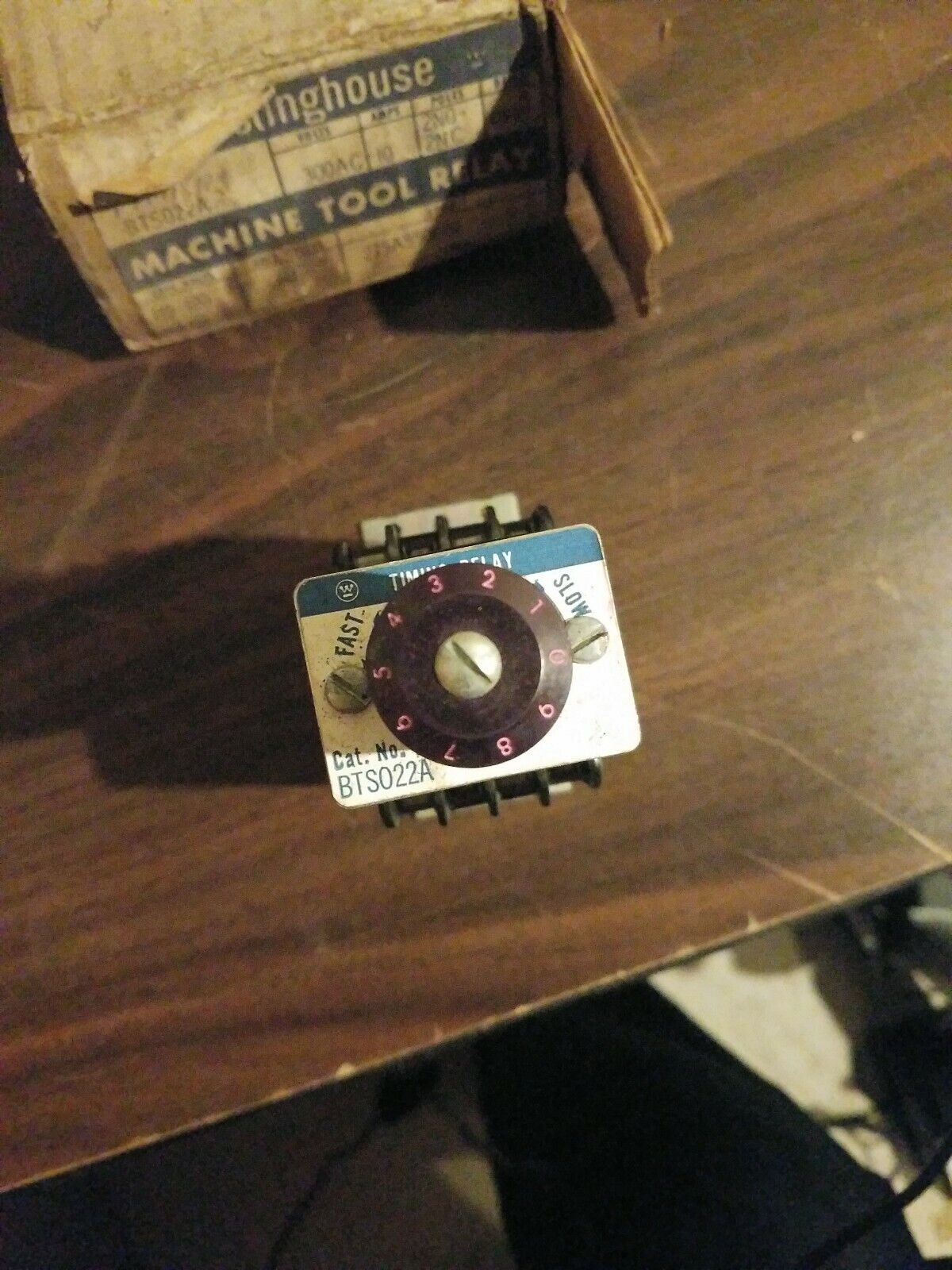 Westinghouse BTS022A timing relay, 300VAC, 10 amps, poles 2N0-2NC, coil 115-120V