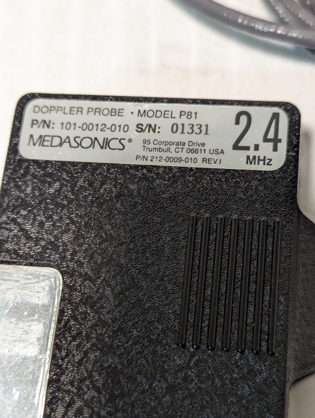 Medasonics 101-0012-010 P81 Doppler Probe, 2.4MHz - Free Shipping