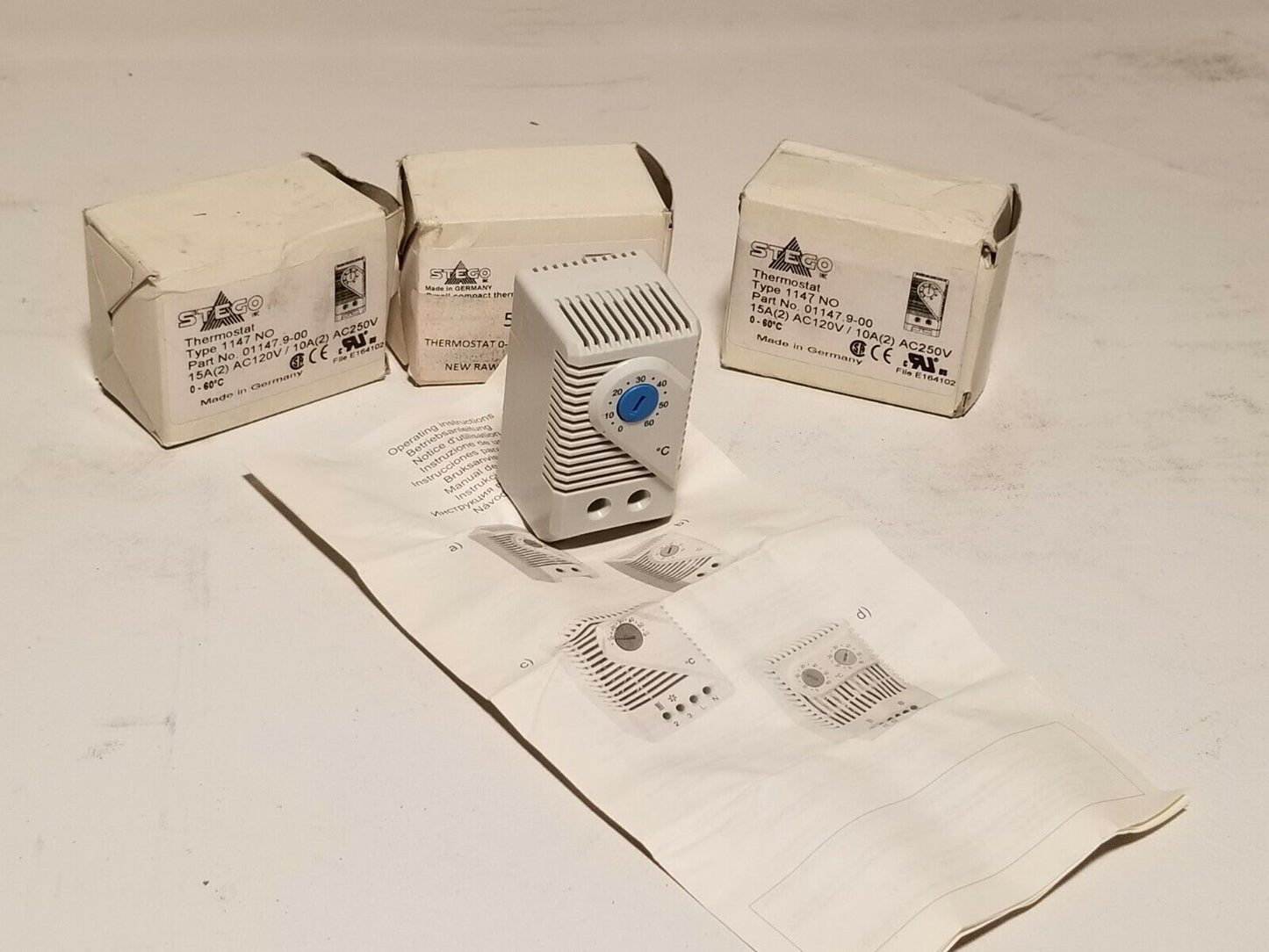 STEGO 01147.9-00 thermostat, 0-60 deg C, type 1147 NO