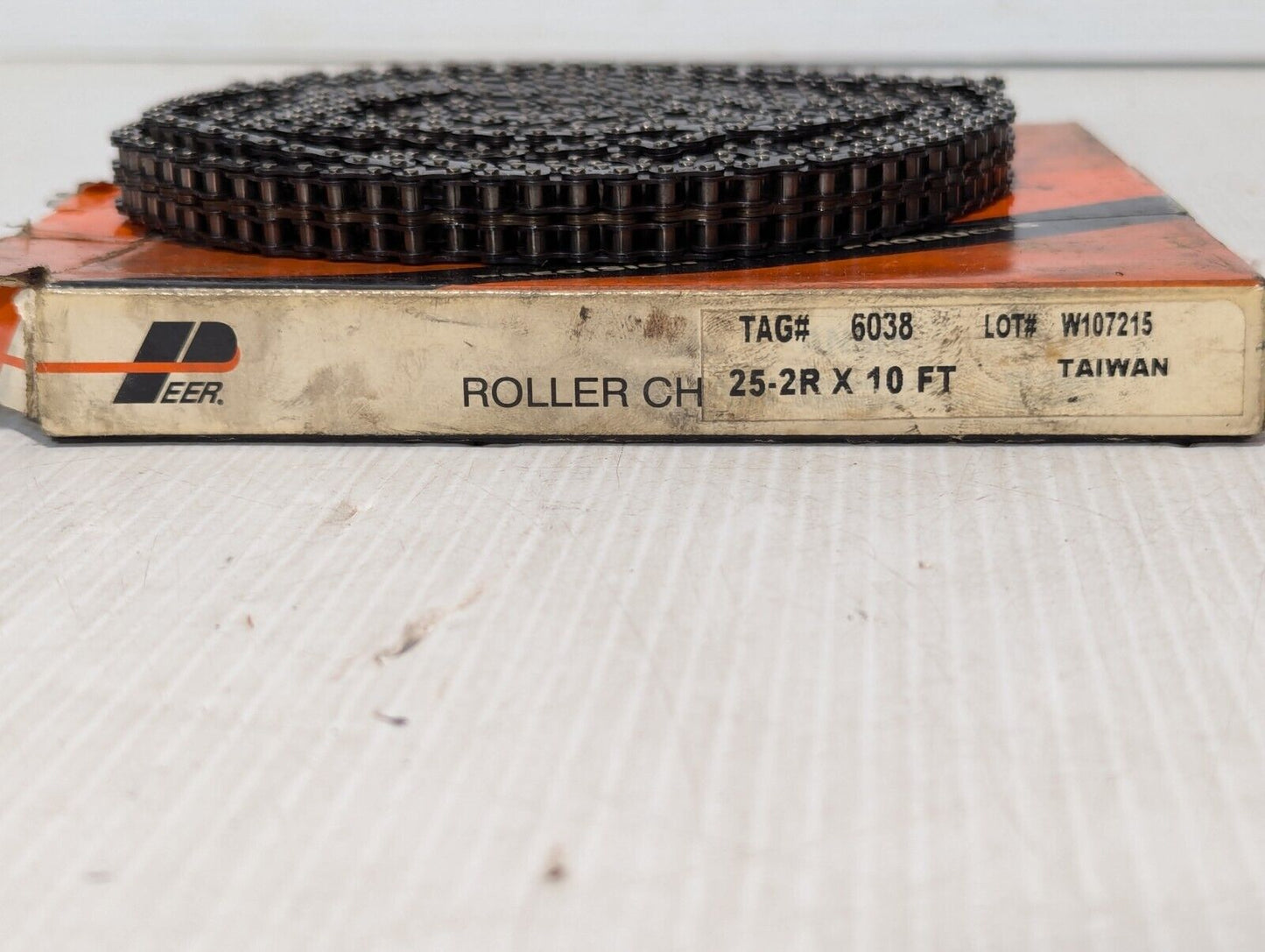 Peer 6038 Roller Chain 25-2R x 10' - Free Shipping