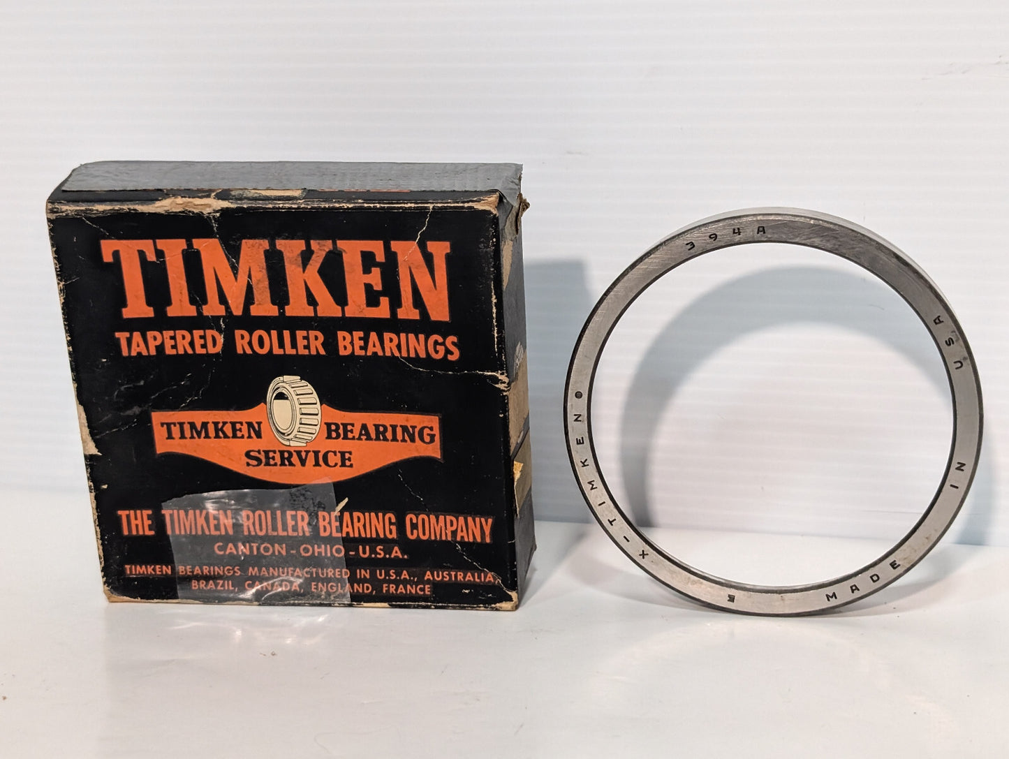 Timken Tapered Roller Bearings 394A Cup, Race, Made in USA