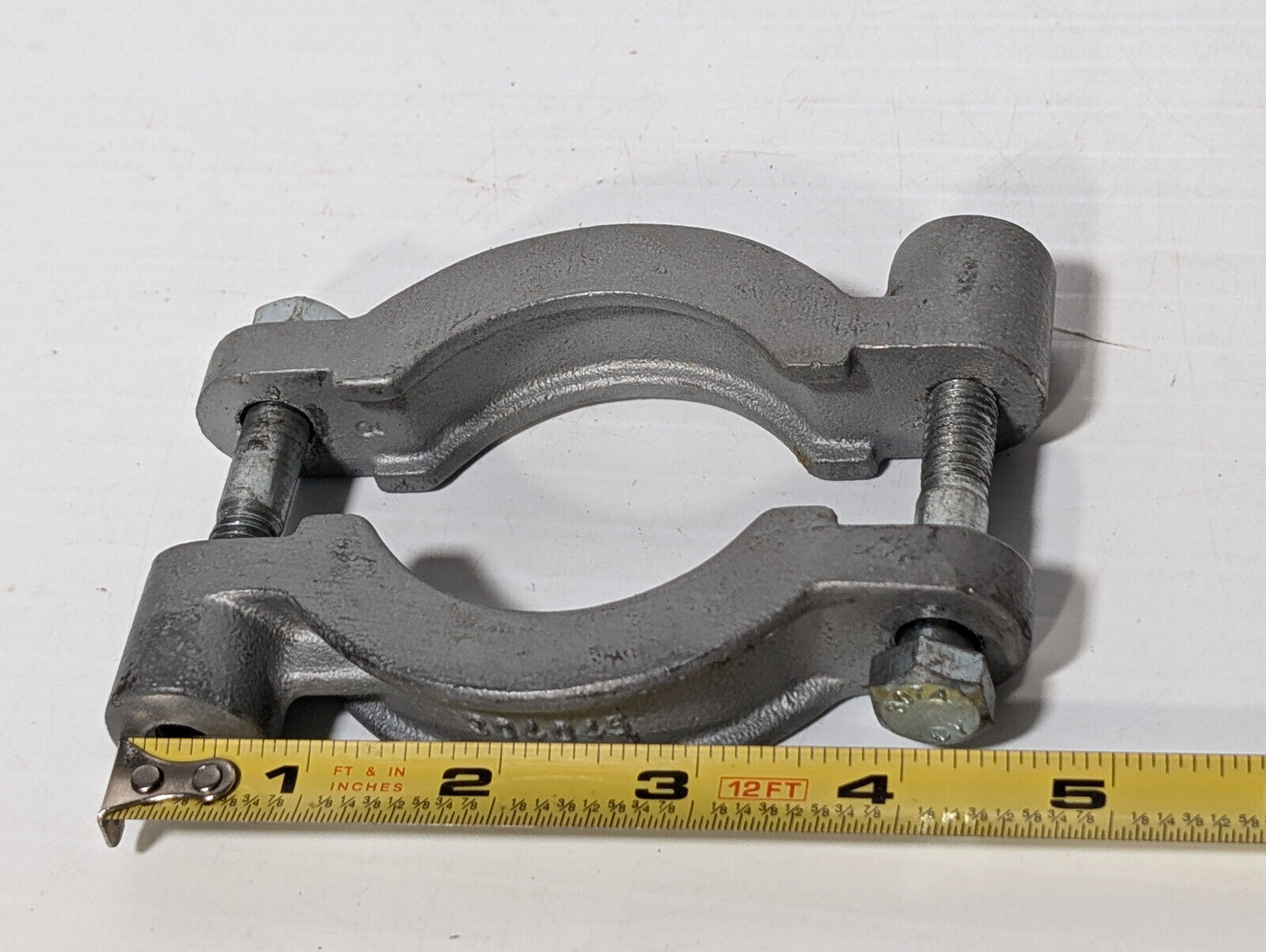 304045 Double Bolt, 2", Hose Clamp Assembly, Inner Dual Grip Ridge, Heavy Duty