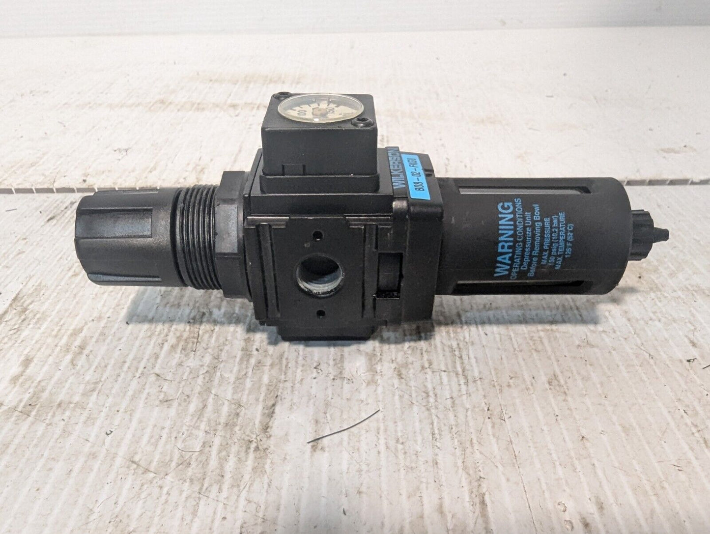 Wilkerson B08-02-FKG0 Pneumatic Regulator, 150psi+Returns