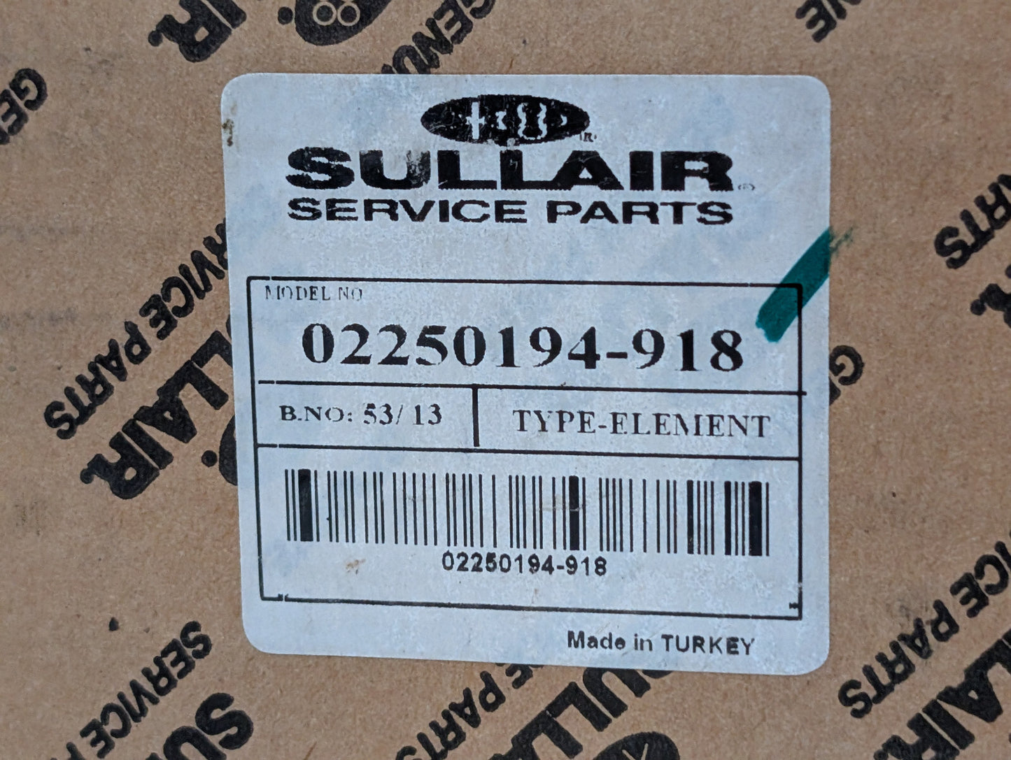 Sullair Service Parts 02250194-918 02/14 Filter Element, O Ring, Red