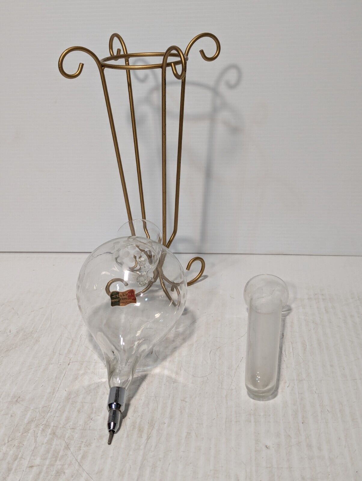 Vtg Wine Aerator/Decant, Brandy Decanter, Cellini Masterpiece, Italy - Free Ship