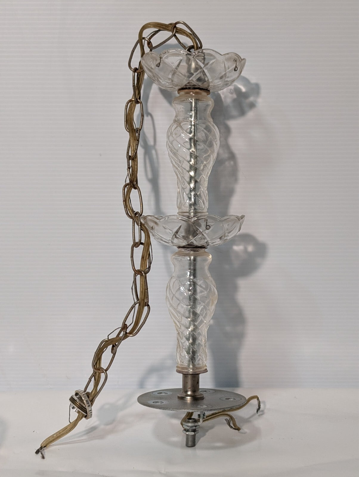 Vintage Crystal Chandelier, Disassembled