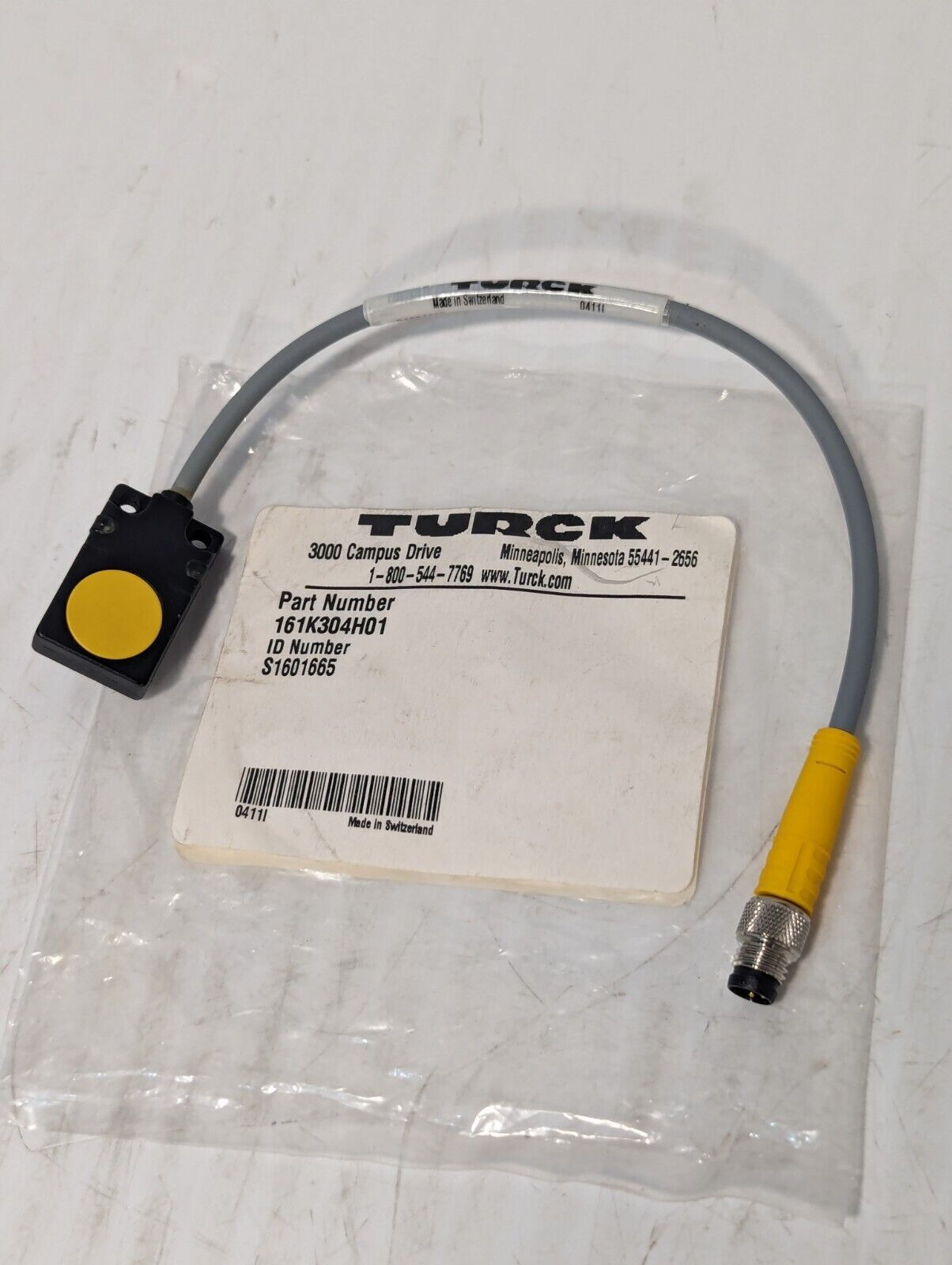 TURCK S1601665, 161K304H01 Rectangular Inductive Sensor 7MM Rang - Free Shipping