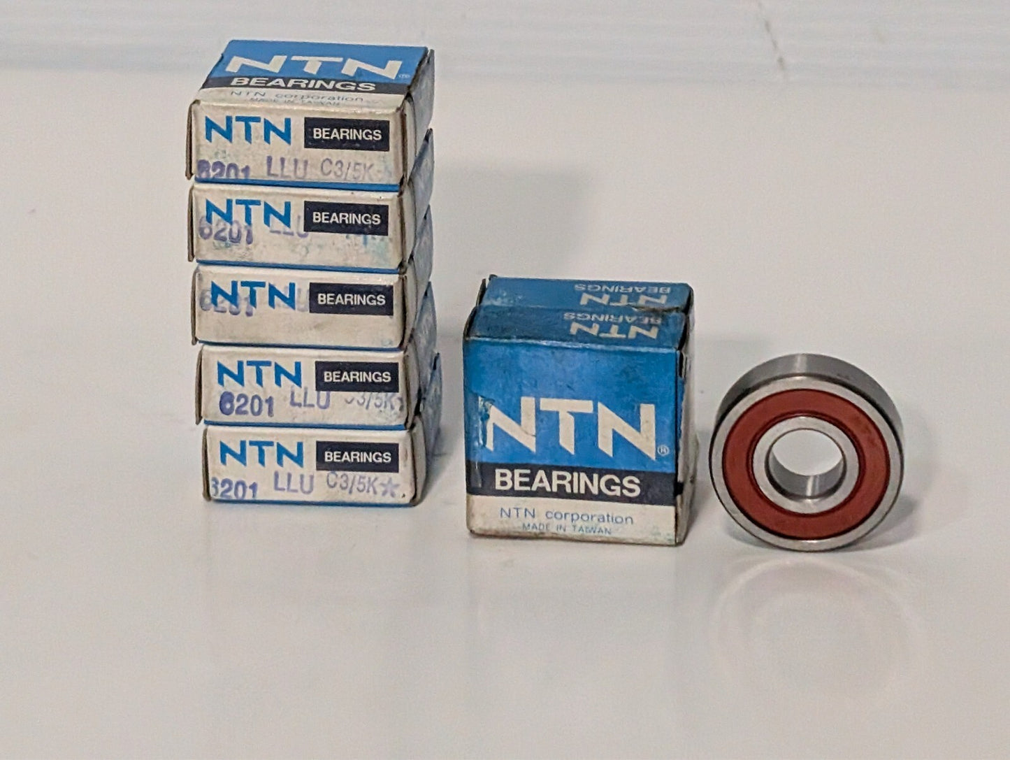 (7) NTN 6201LLU Groove Ball Bearing, 6201 2RS IBU KOYO, 6201 2RS1 SKF 12x32x10mm