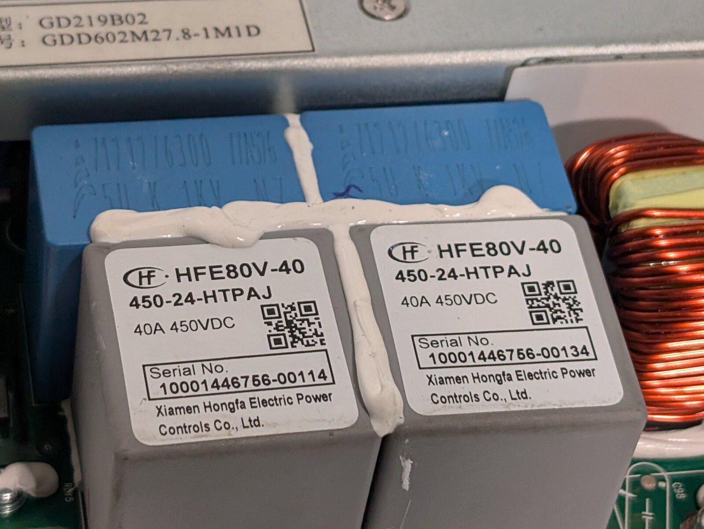 Vapel GD219B82 Switching Power Supply Assy, HFE80V-40 Relays -Parts orRepair-