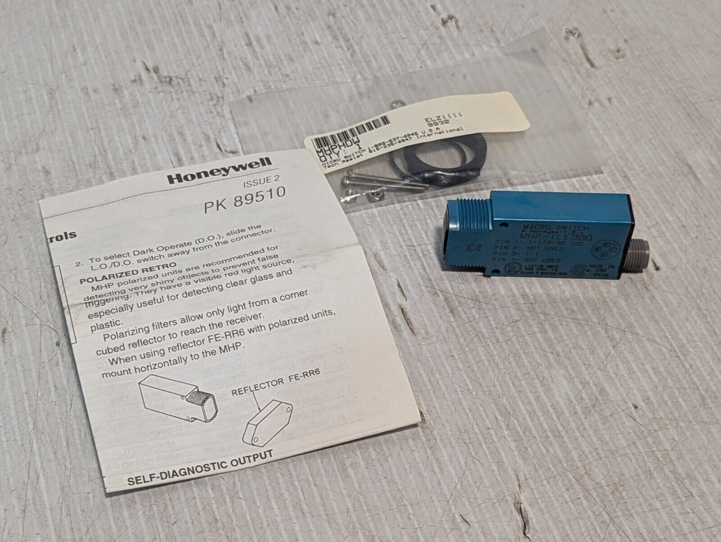 Honeywell MHP-TLE30Q Photoelectric Sensor Switch, Micro Switch - Free Shipping