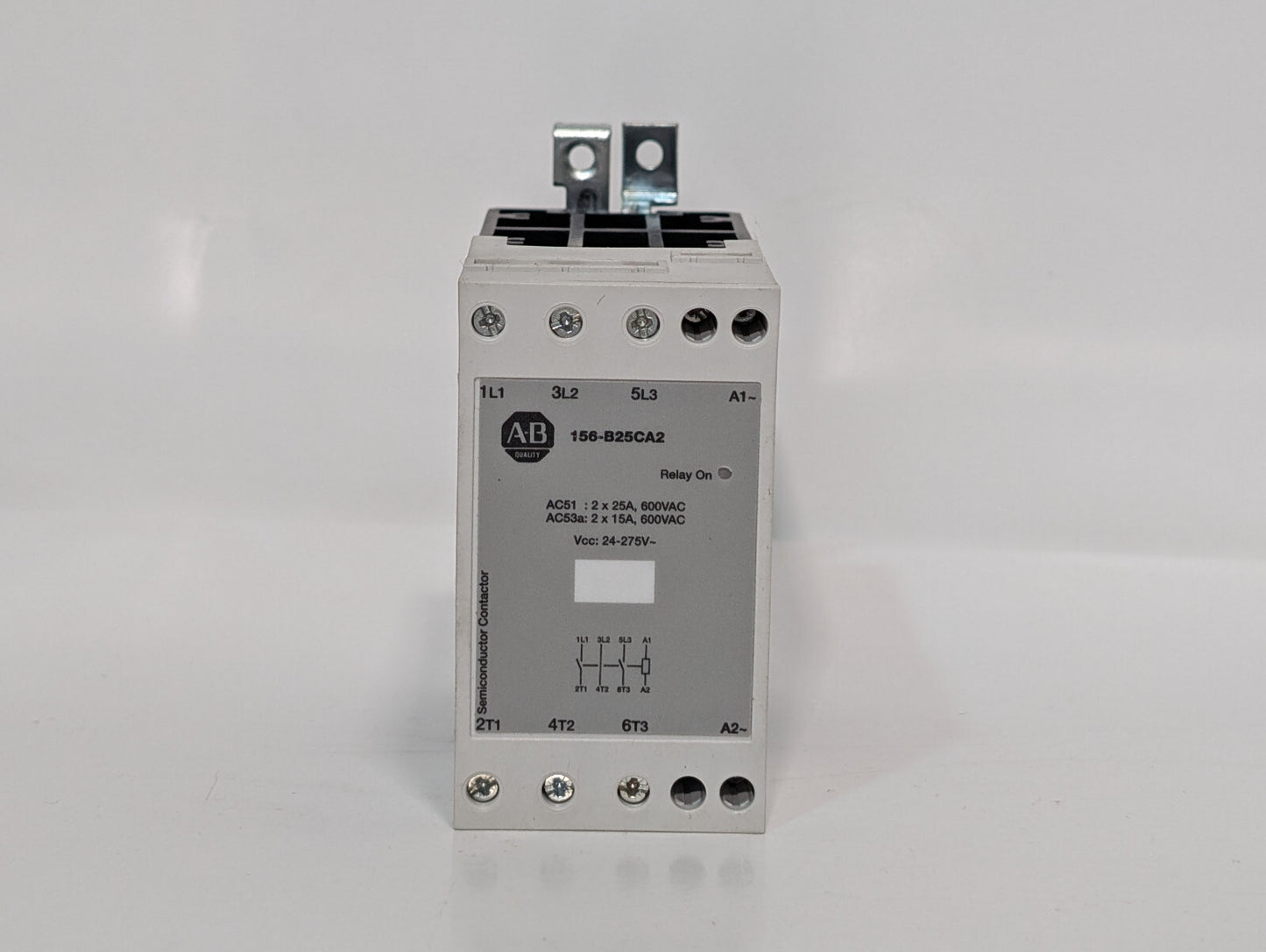 Allen Bradley 156-B25CA2 Ser A 2-Phase Semiconductor Contactor 600VAC 25A