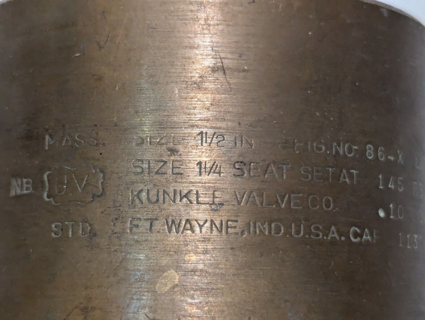 Kunkle 86-X Bronze Pressure Relief Valve, Size 1-1/2", 1131cfm - Free Shipping