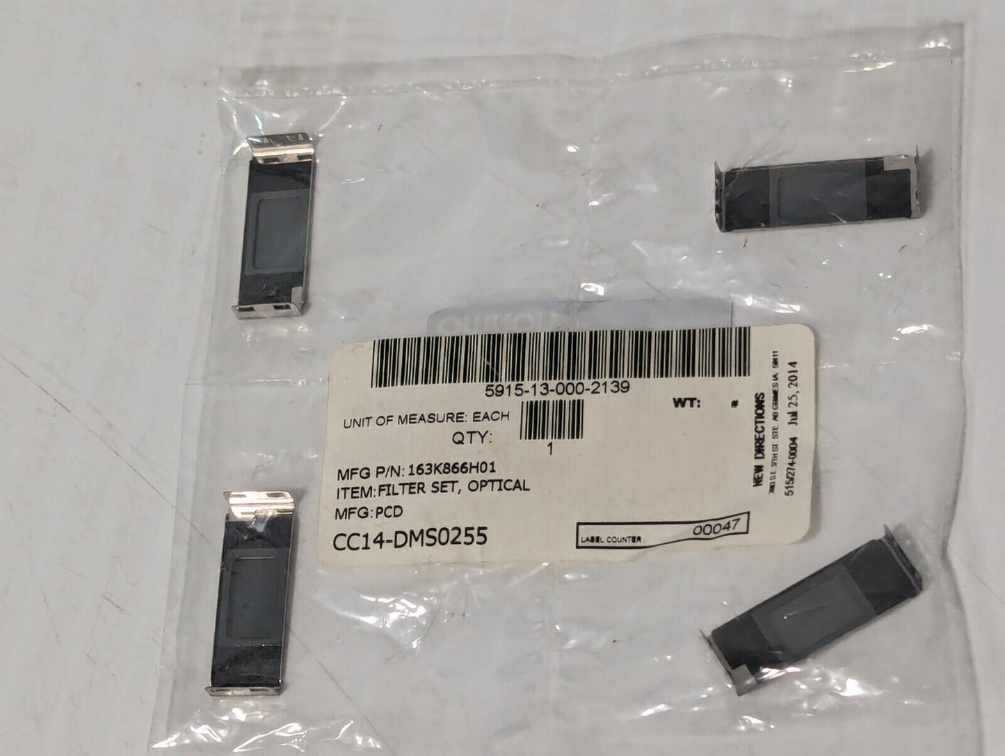 Omron E39-E11 Optical Filter Set (Pack of 4), 163K866H01, 5915-13-000-2139