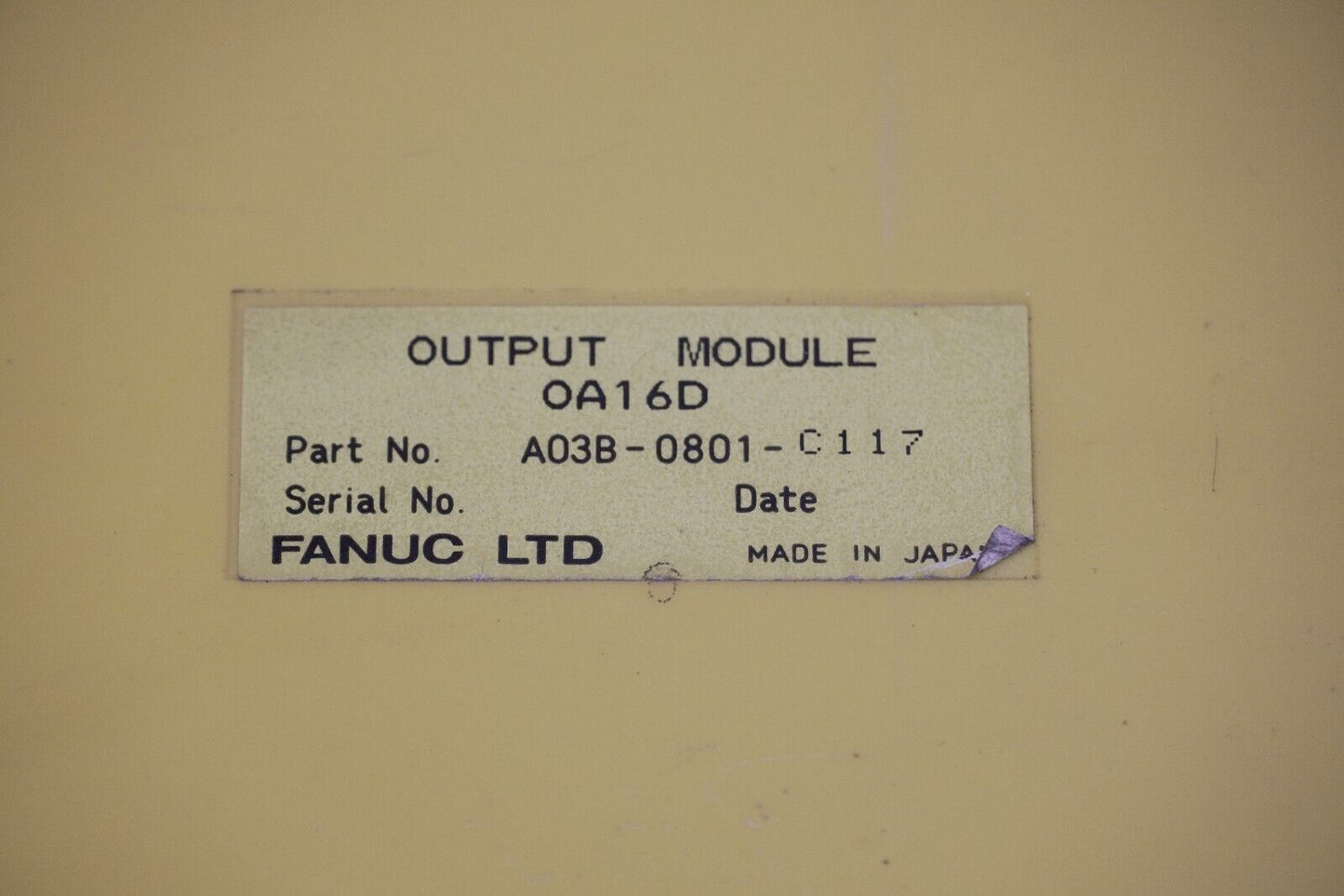 Fanuc A03B-0801-C117 output module, OA16D