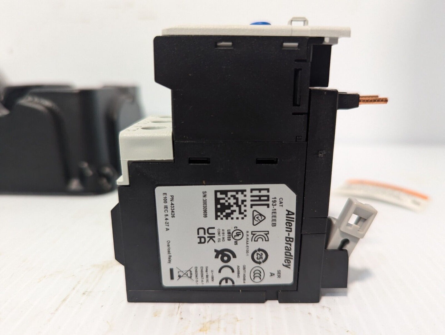 Allen-Bradley E100, 193-1EEEB overload relay, class 10/20, manual/auto-manual