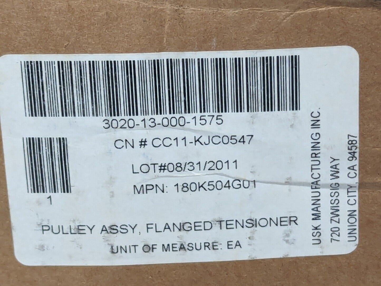 USK Pulley Assy Flanged Tensioner 3020-13-000-1575 180K504G01 - Free Shipping