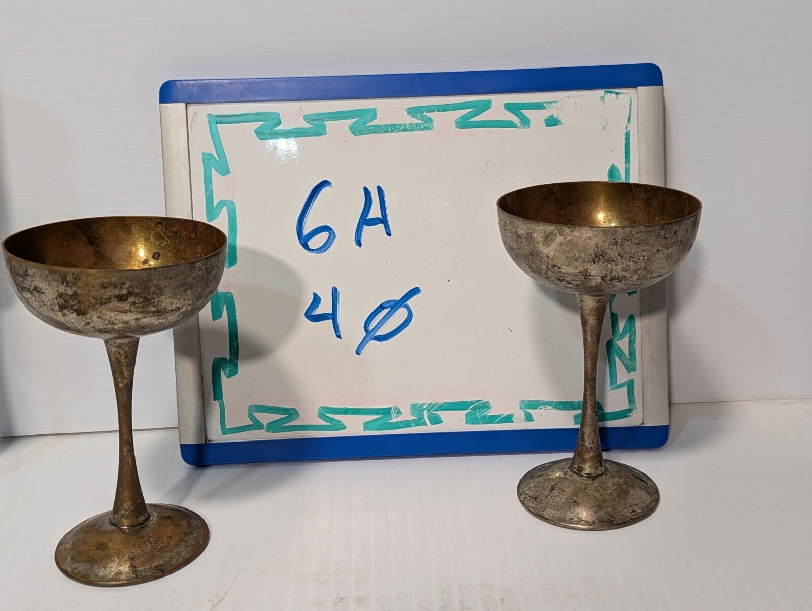 Stunning Sarnabrass Champagne Flute and Eales EPS 1779 Wine Goblets -Free Ship