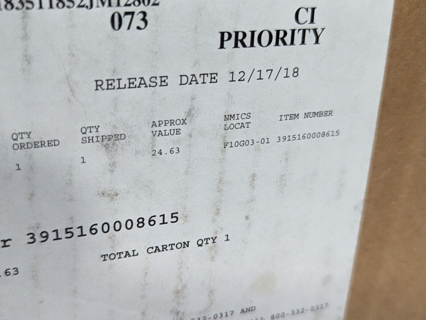 3915-16-000-8615 USPS2001879 Pallet Retaining Wedge - Free Shipping