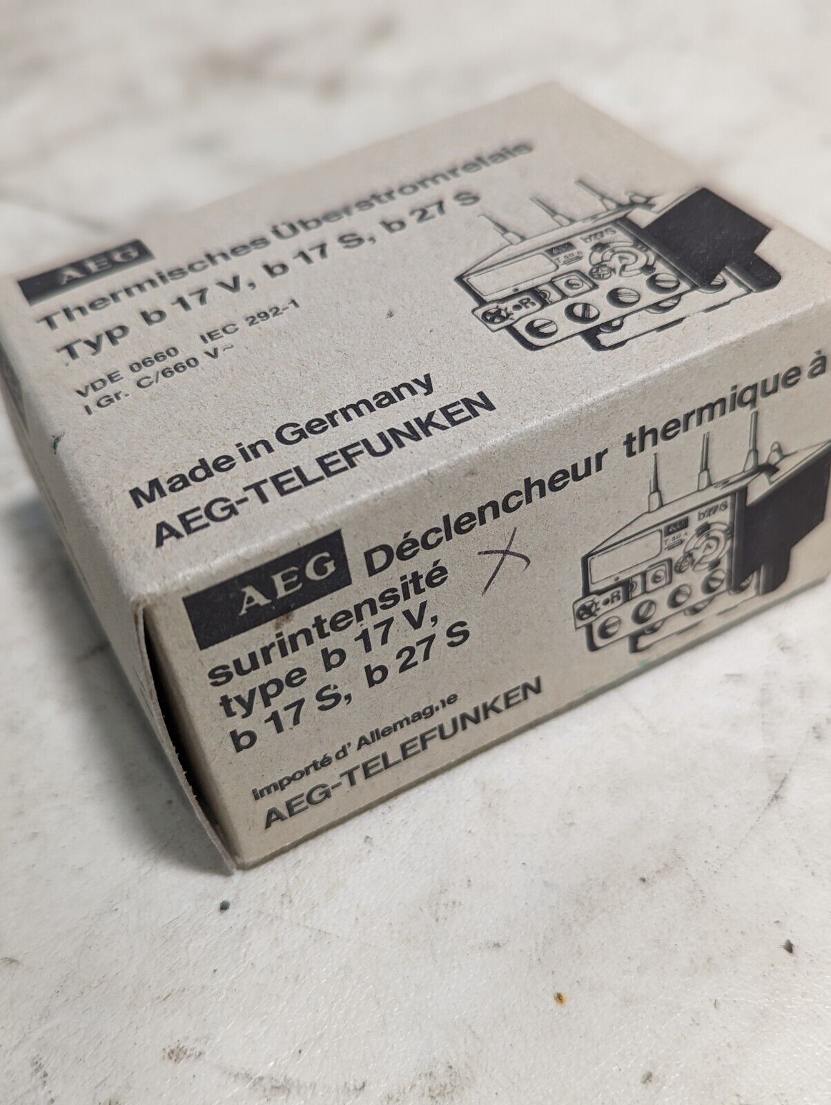 AEG b27S thermal overload relay, 910-341-958-00