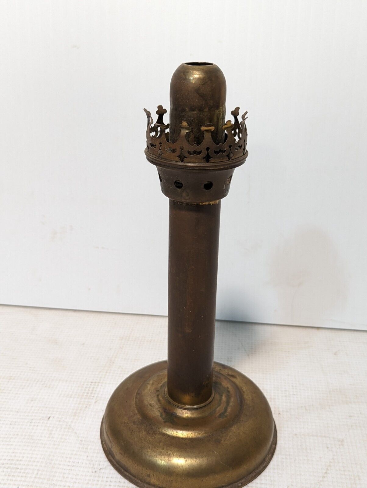 Vintage Brass Spring Loaded Push-up Candle Hurricane Lamp - Free Shipping
