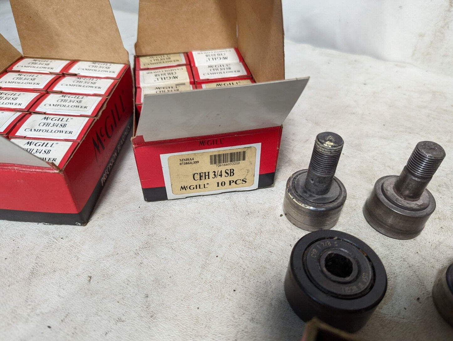 Lot of McGill cam followers: CFH 3/4SB, CF 3/4SB, CF 5/8B, CF 1/2 SB, CF 5/8, ++