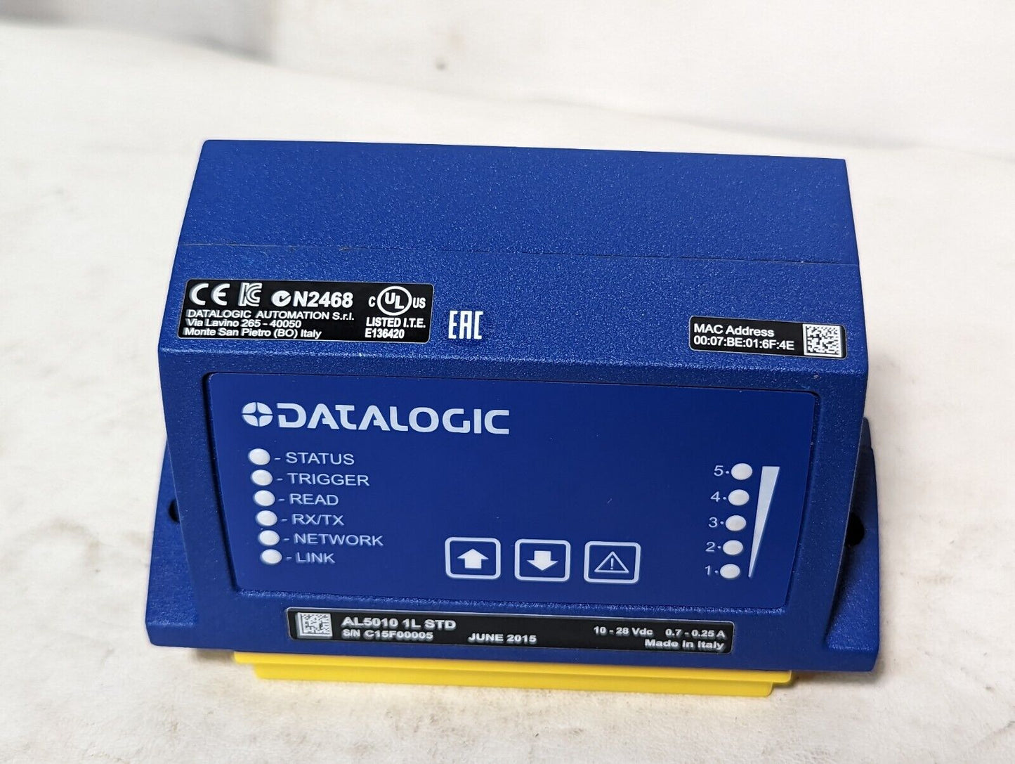 Datalogic AL5010 barcode scanner, 1L, STD DEN, P/N 1000067750