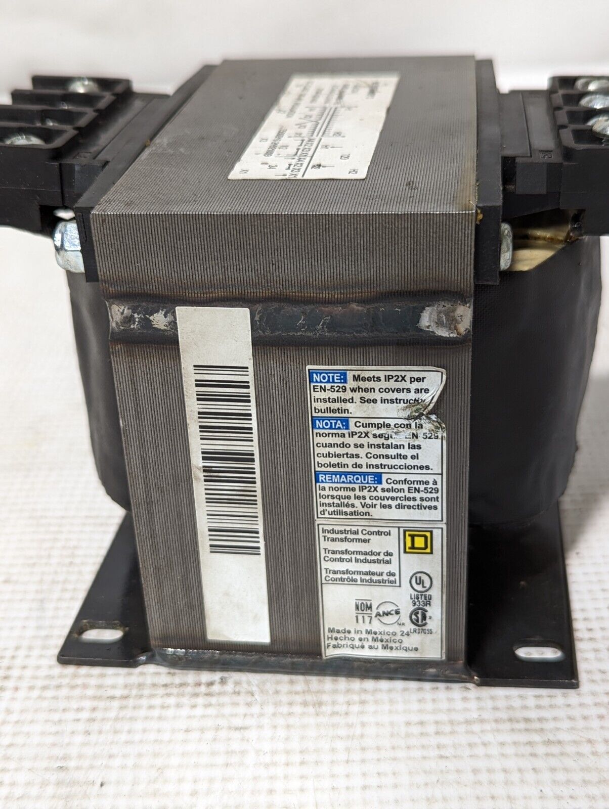 Square D 9070T500D13 Industrial Control Transformer, 500Va, 12/24 VAC