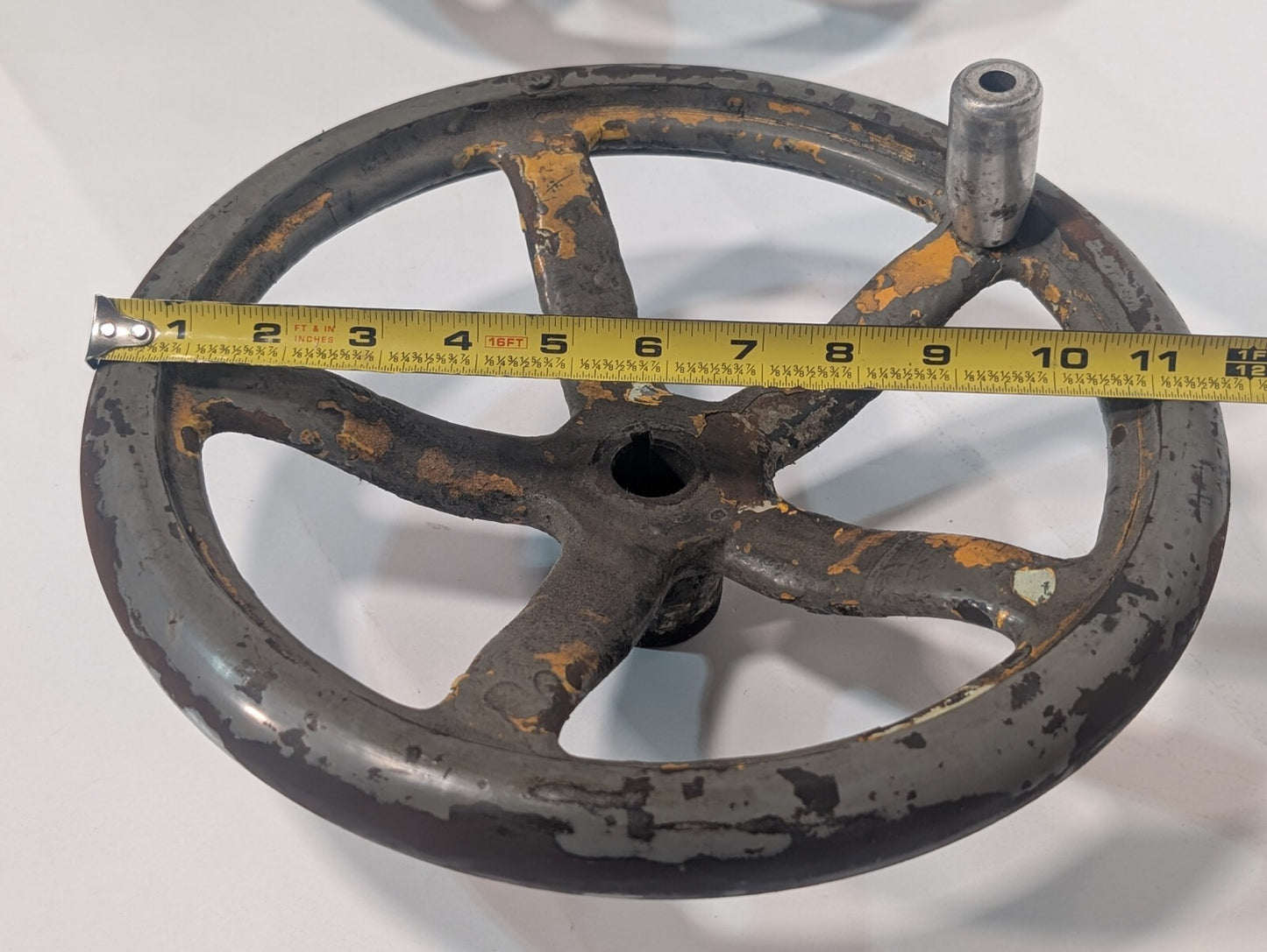 12" Cast Iron 5 Spoke Curved Hand Wheel USA Made