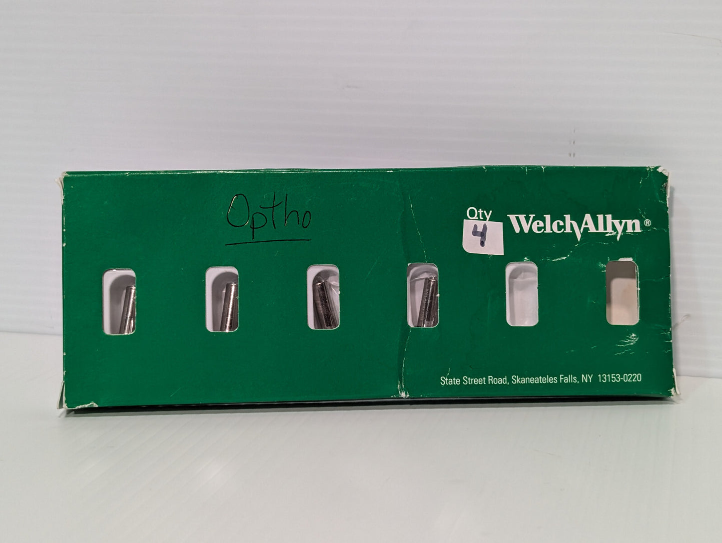 4-Pack Welch Allyn 03000-U6 3.5V Ophthalmoscope Halogen Lamp Bulbs, 901000