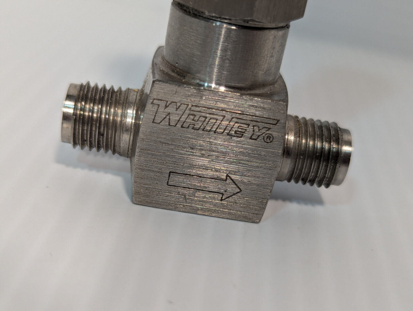 Whitey SS-22RS4 Stainless Steel High Precision Metering Valve, N2 Flow Control