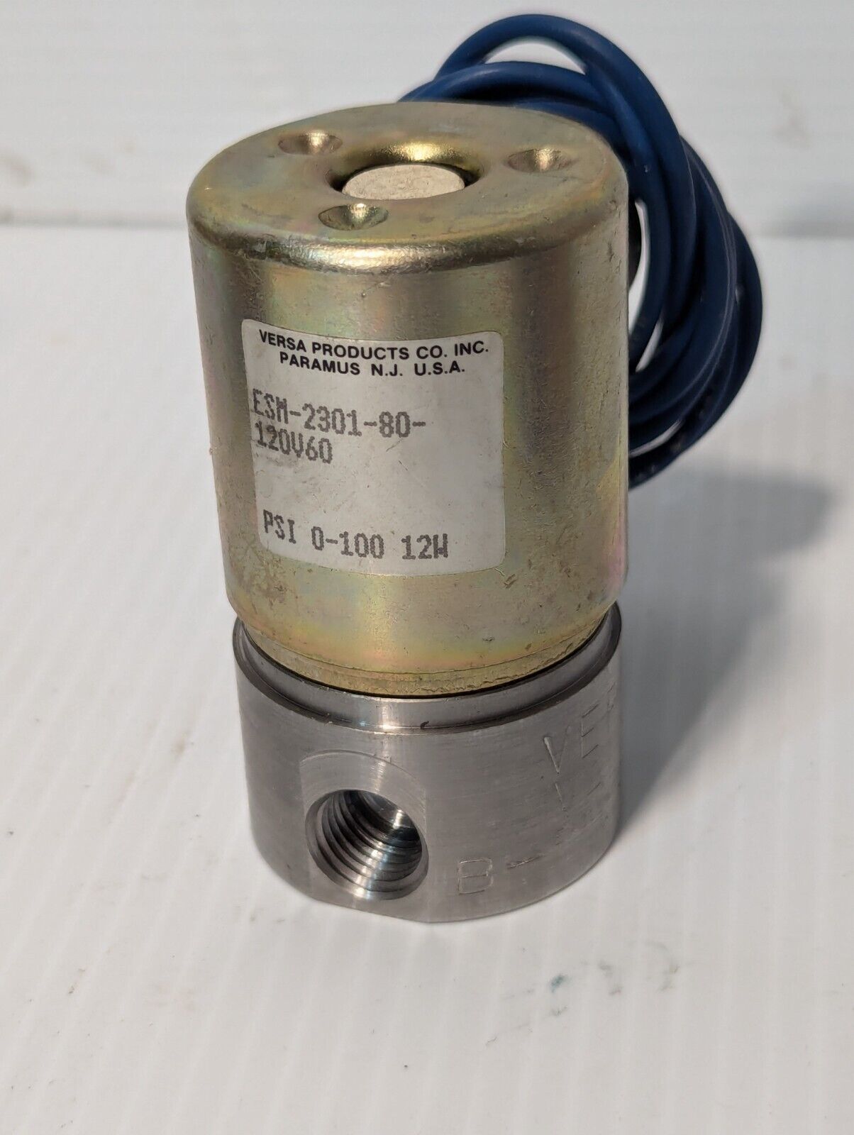 Versa ESM-2301-80-120V60 solenoid valve, 0-100PSI, 12W - Free Shipping