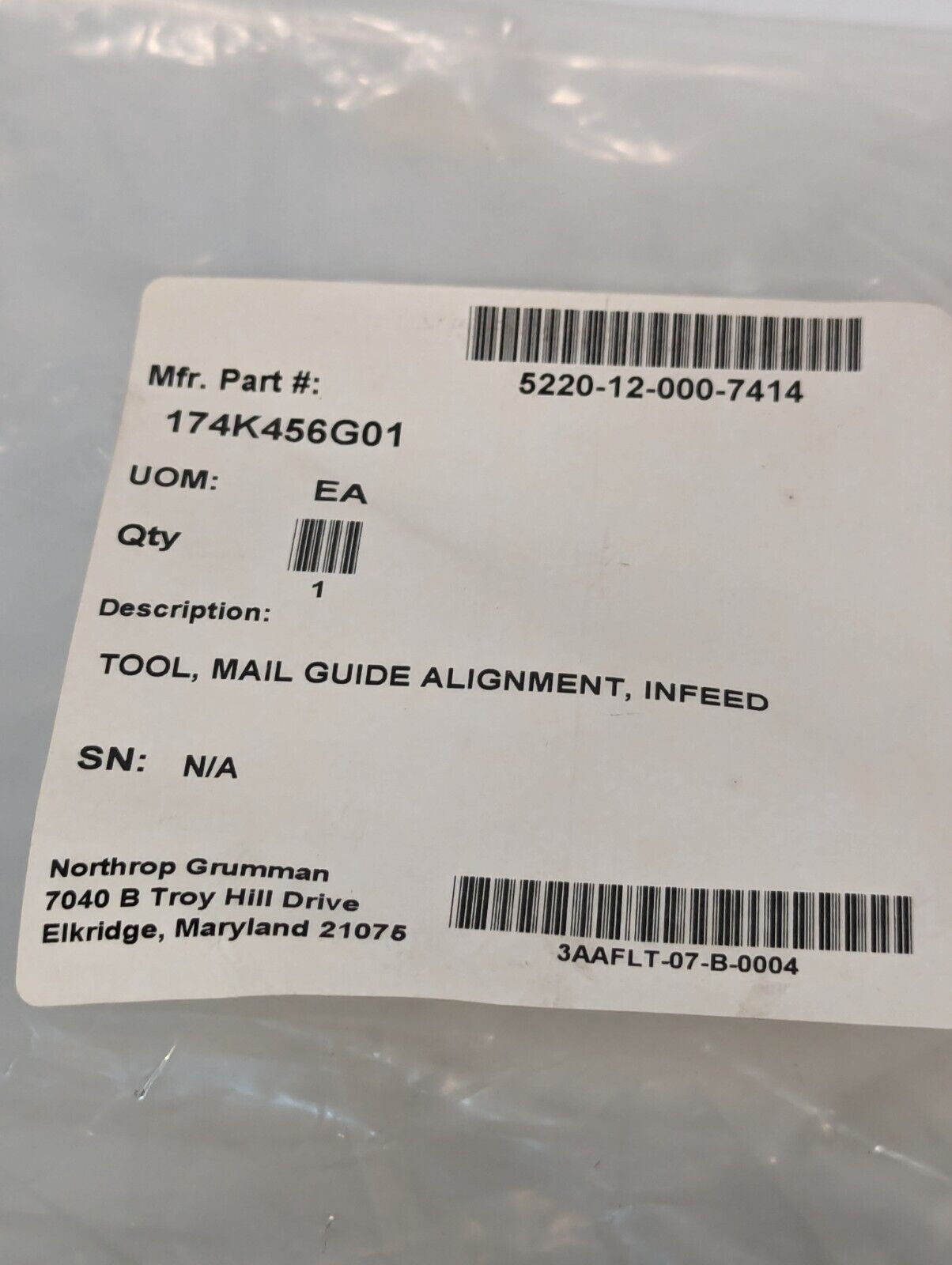 5220-12-000-7414 174K456G01 Mail Guide Alignment Tool - Free Shipping