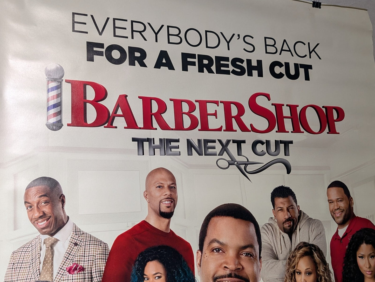 Warner Bros Barbershop: The Next Cut Movie Theatre Poster Ice Cube Cedric Minaj