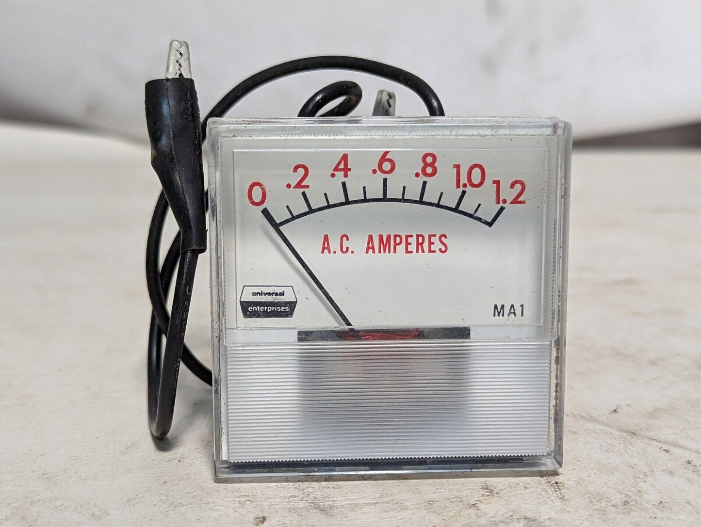 Universal Enterprises MA1 ammeter, 0-1.2A, analog