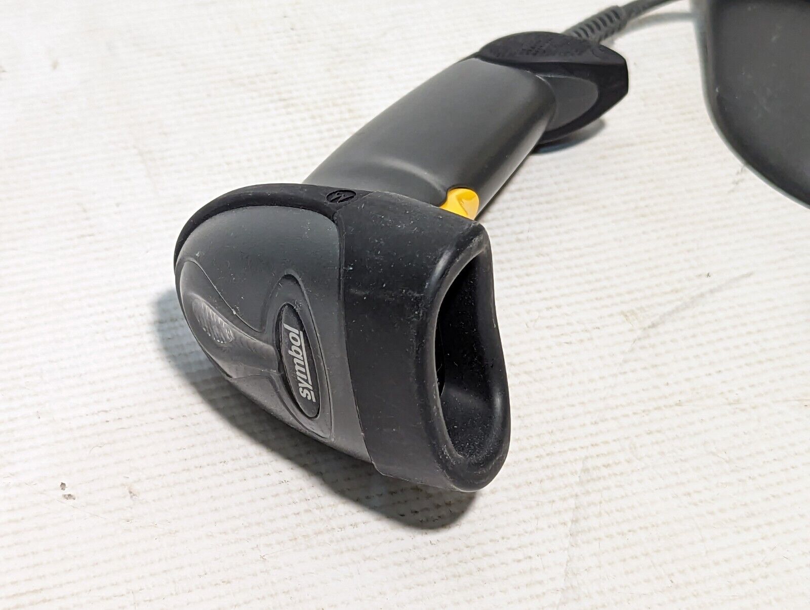 Symbol LS2208-SR20007R-UR handheld USB barcode scanner with stand