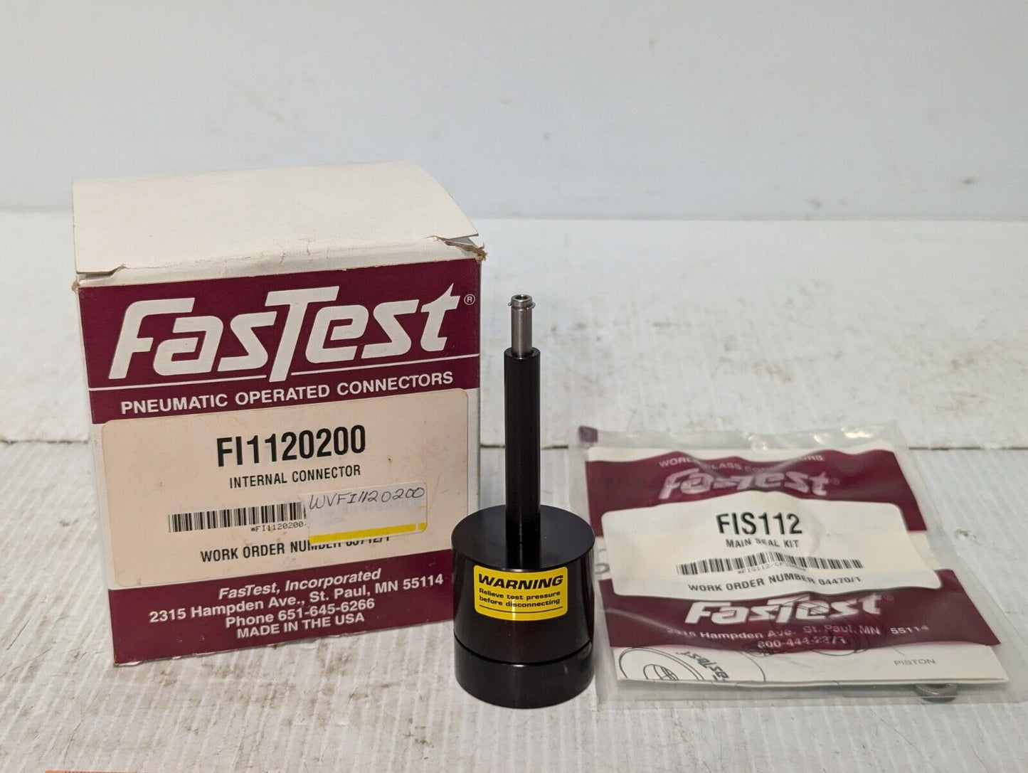 Fastest FI 1120200 Pneumatic Operated Internal Connector - Free Shipping