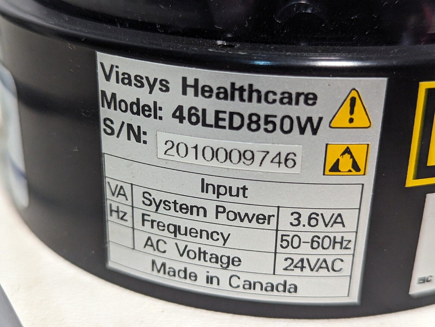 Viasys Healthcare 46LED850W EEG IR LED lamp, 3.6VA sytem power, 24VAC, 50-60Hz