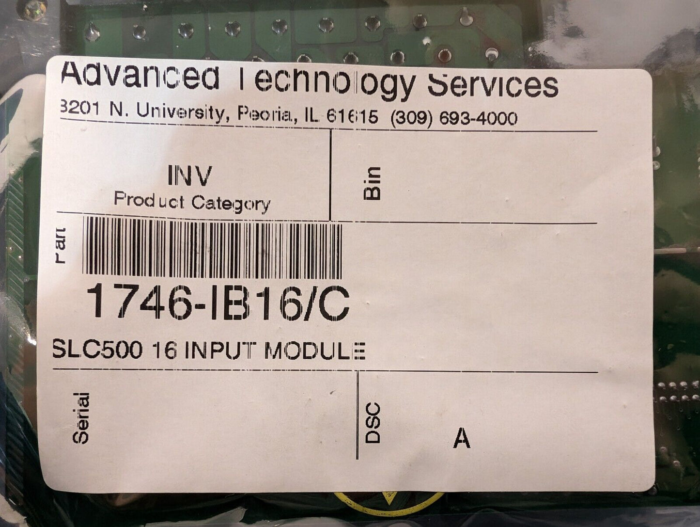 Allen Bradley 1746-IB16 /C DC Digital Input Module (Sinking), SLC 500 -Free Ship
