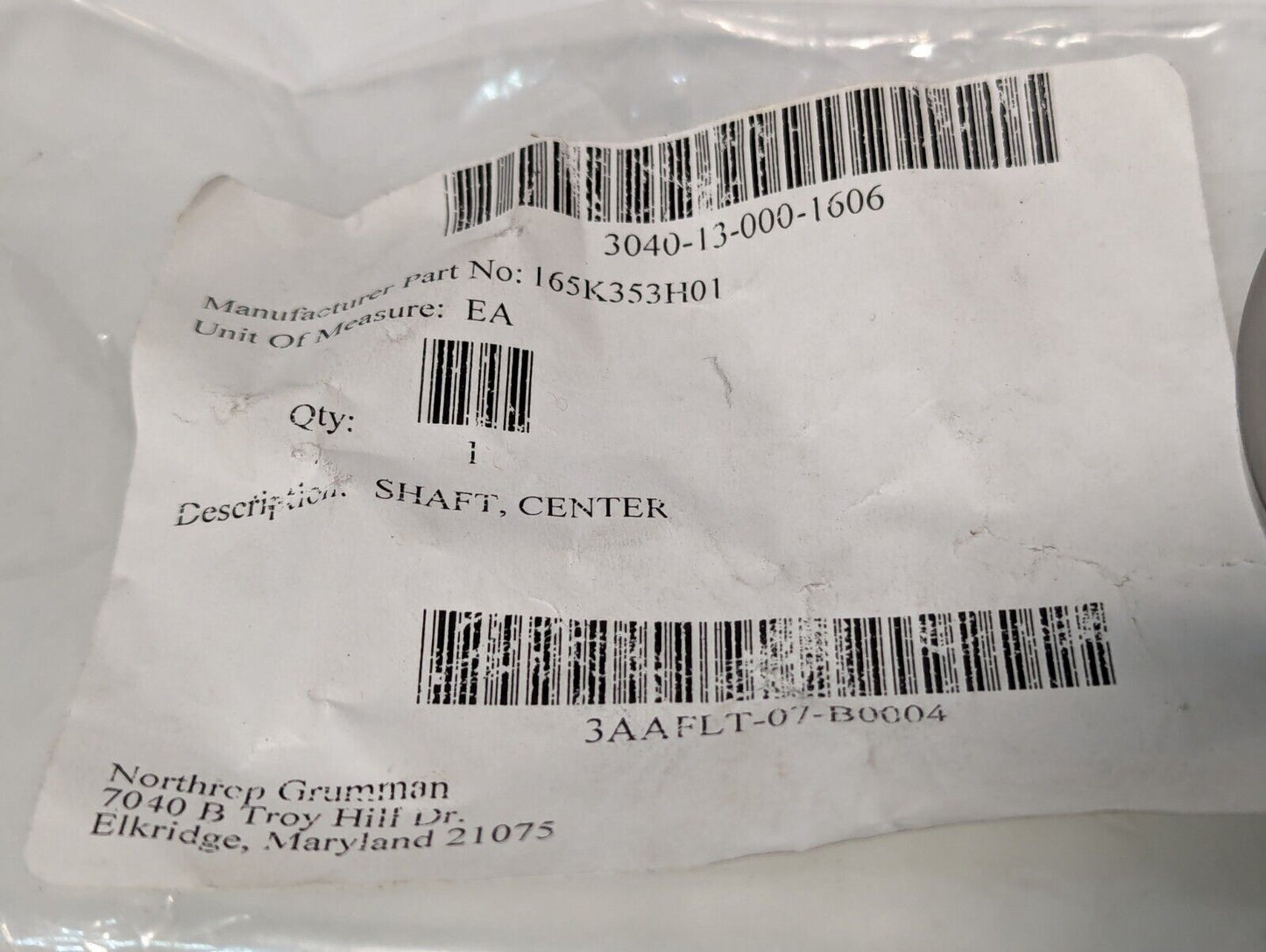 Nordex Shaft Center 165K353H01 - Free Shipping