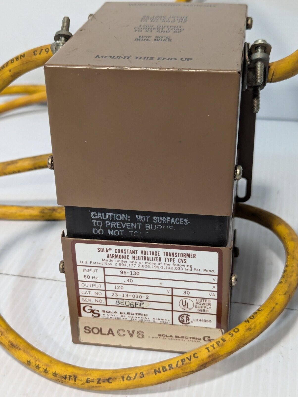 Sola 23-13-030-2 Constant Voltage Transformer - Free Shipping