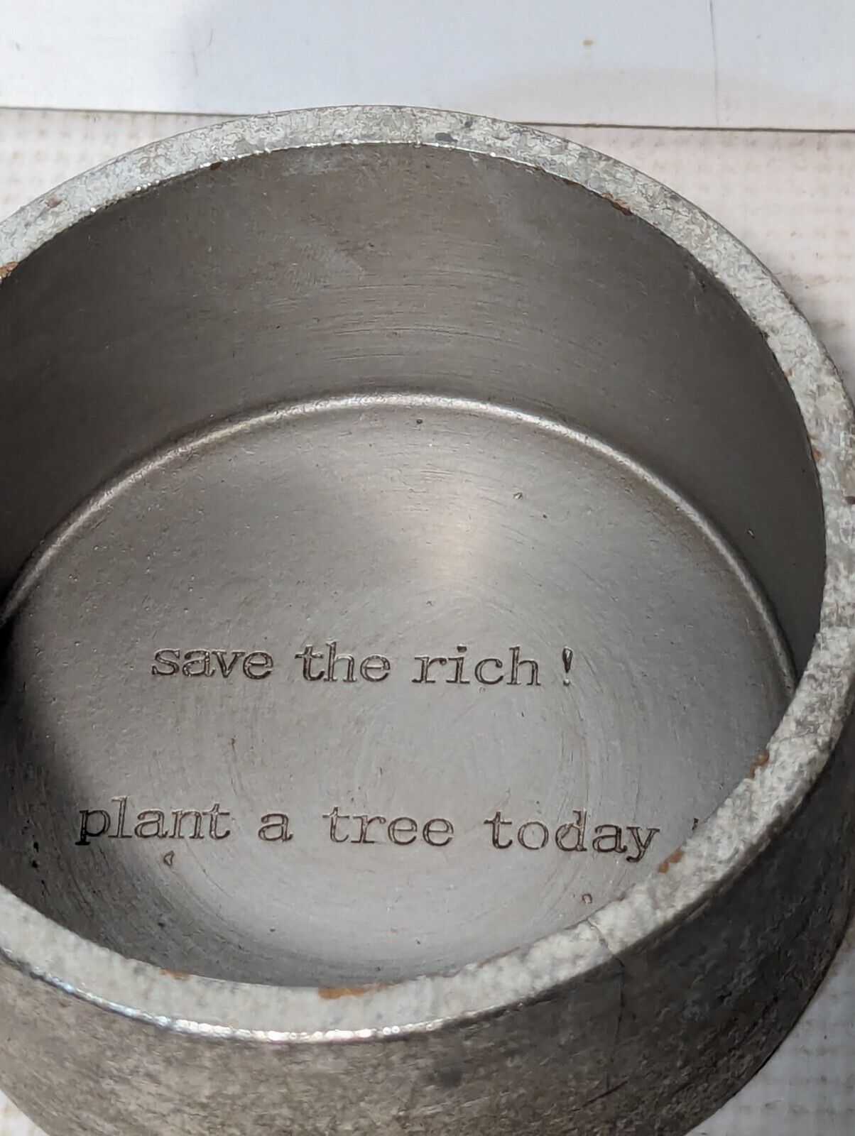 4” Round Decorative “Money Tree Seeds” Storage Box, 4" diameter x 3" tall