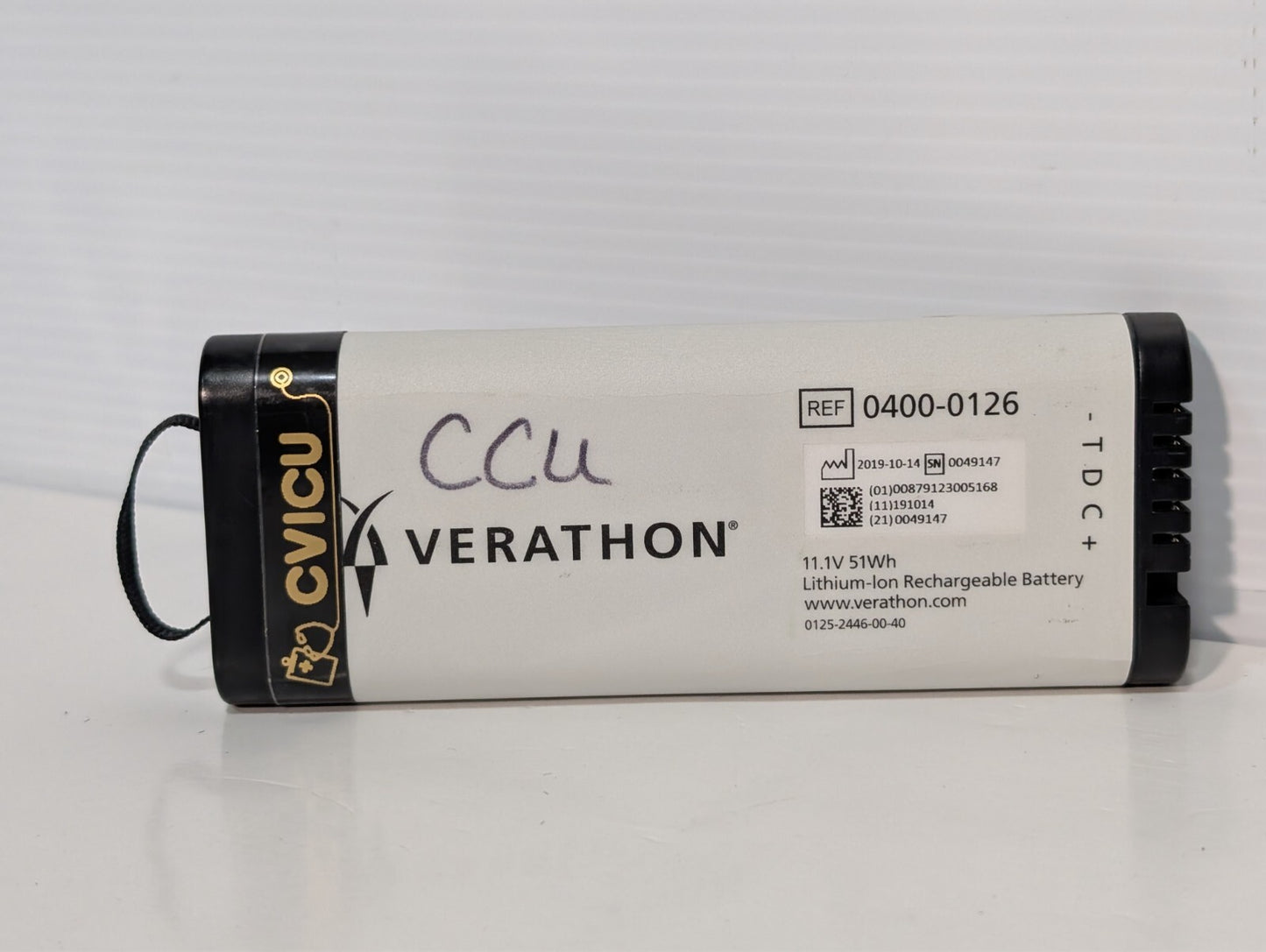 Verathon 0400-0126 11.1V 51Wh Rechargeable Battery for SM-206 0400-0126