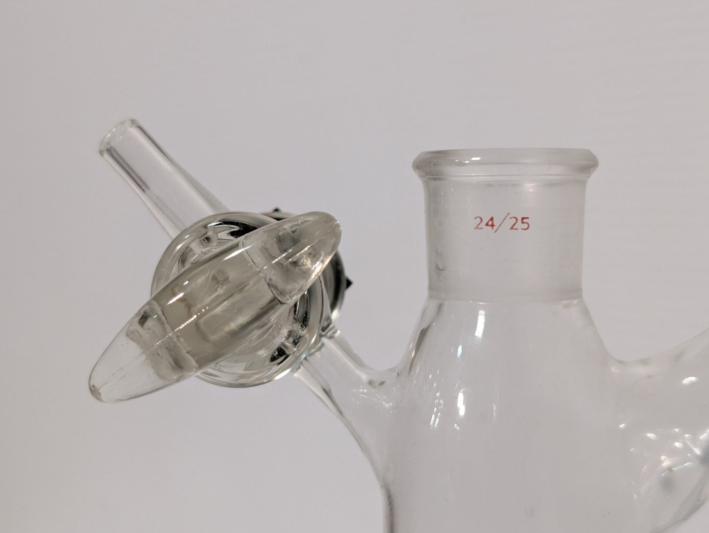 Ace Glass 250mL Schlenk Storage Tube - 24/25 Outer, Top 24/40 Inner, Valve Inlet