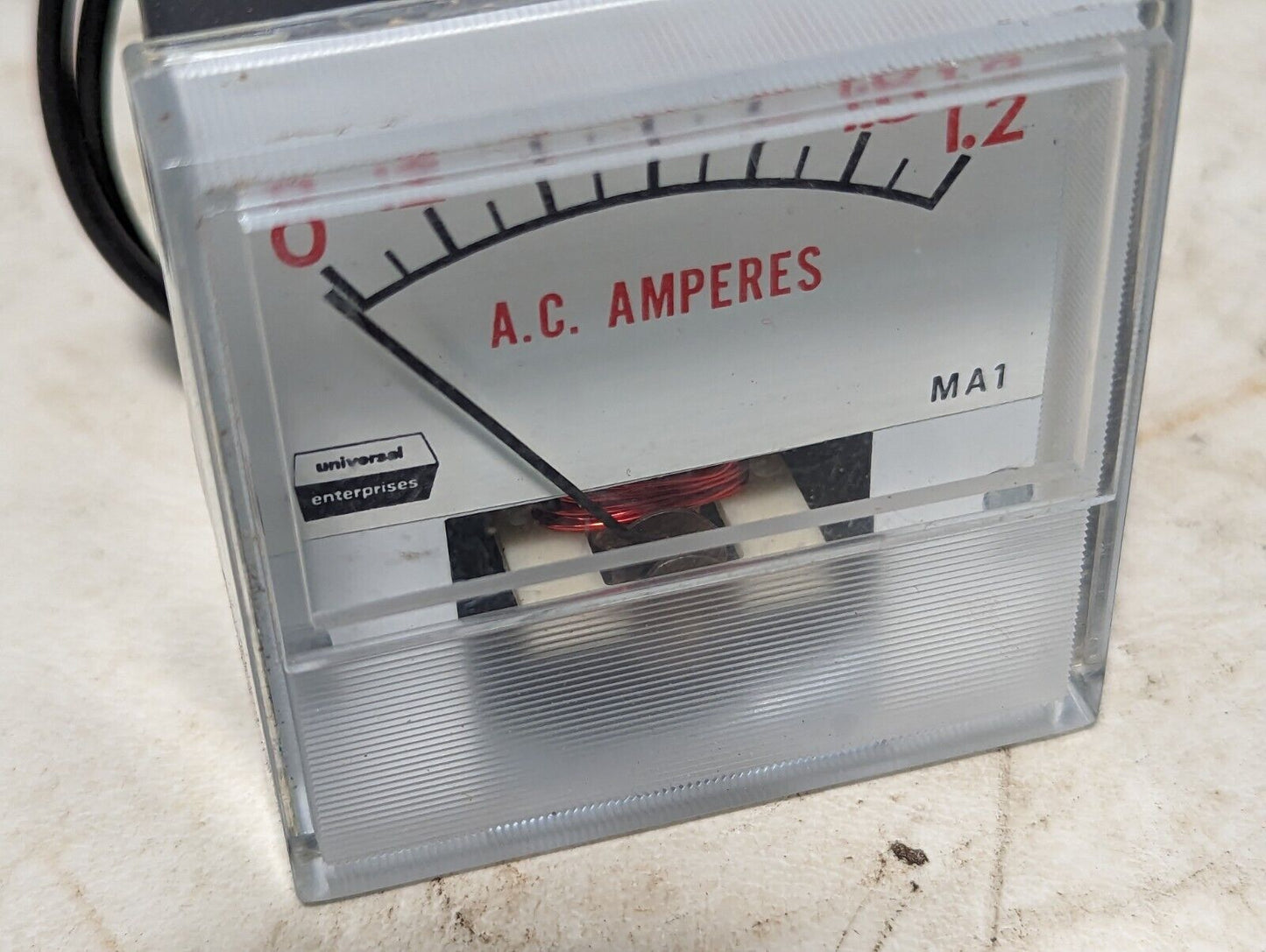 Universal Enterprises MA1 ammeter, 0-1.2A, analog
