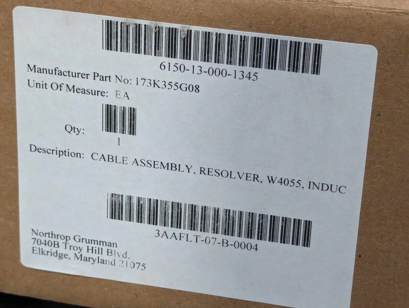Turck 13083 Resolver Cable Assembly, ID# U2-16483, W4055 Resolver -Free Shipping