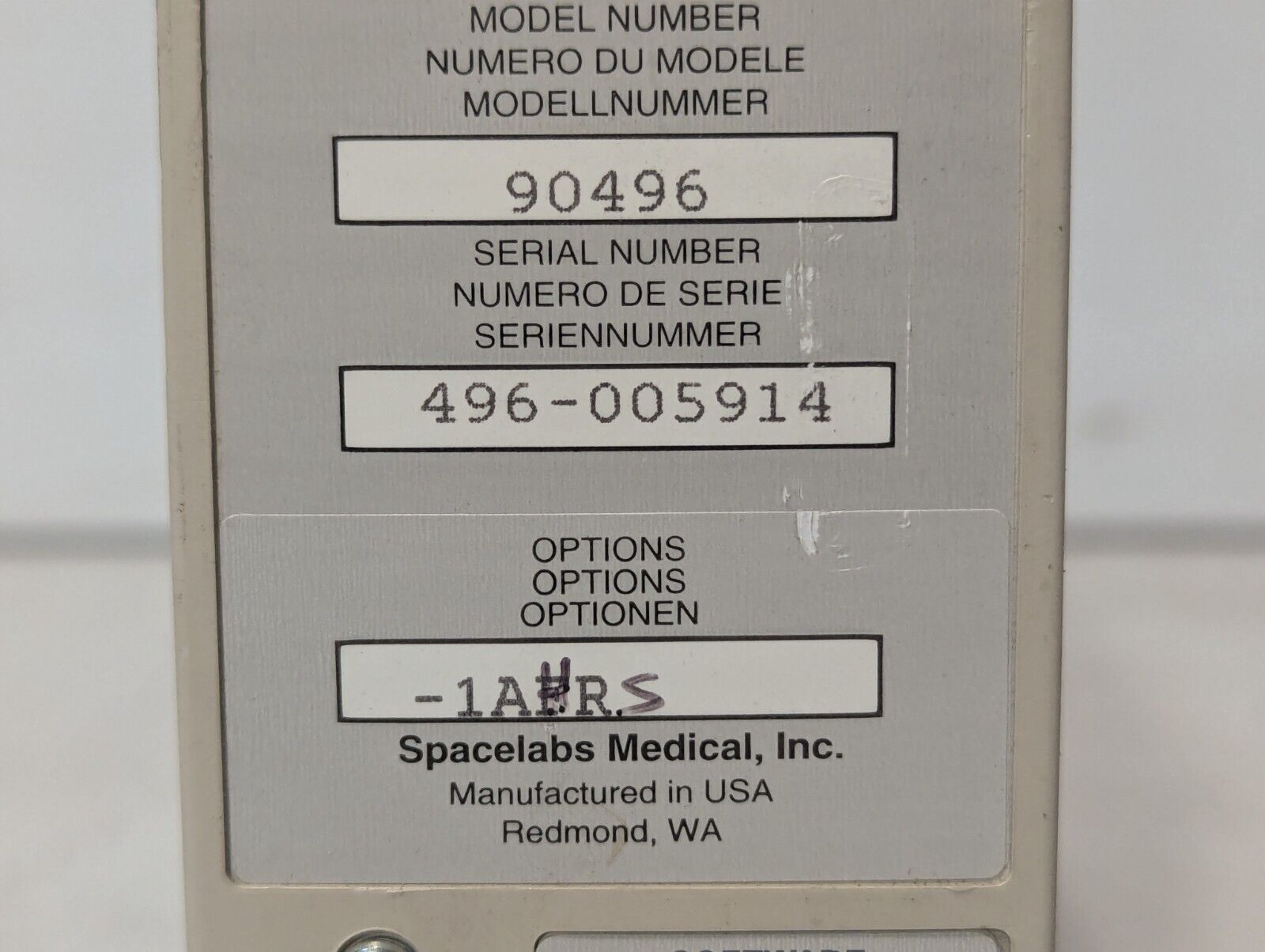 Spacelabs 90496 Multi Parameter Module ECG SpO2 T1-2 - Free Shipping