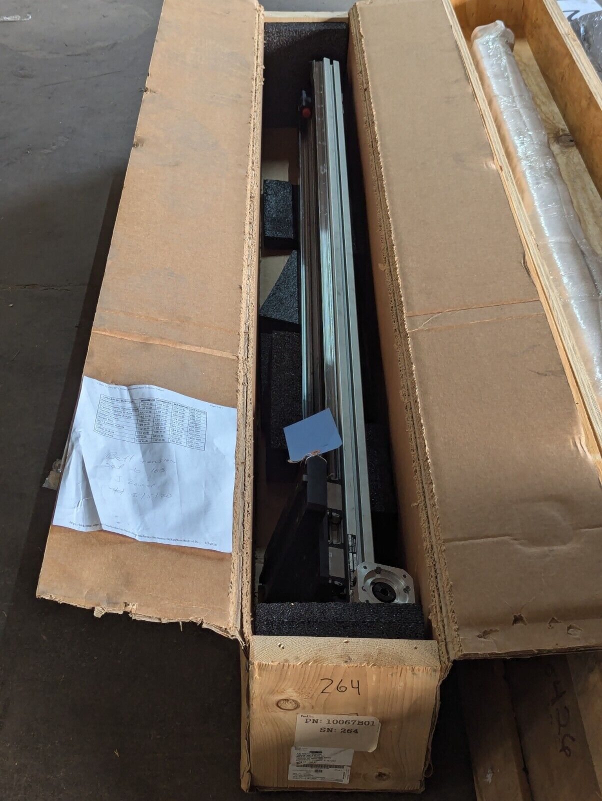 Macron 10067B01 Linear Slide Actuator w/Onvio 9000566 Reducer / 3915-12-000-3796