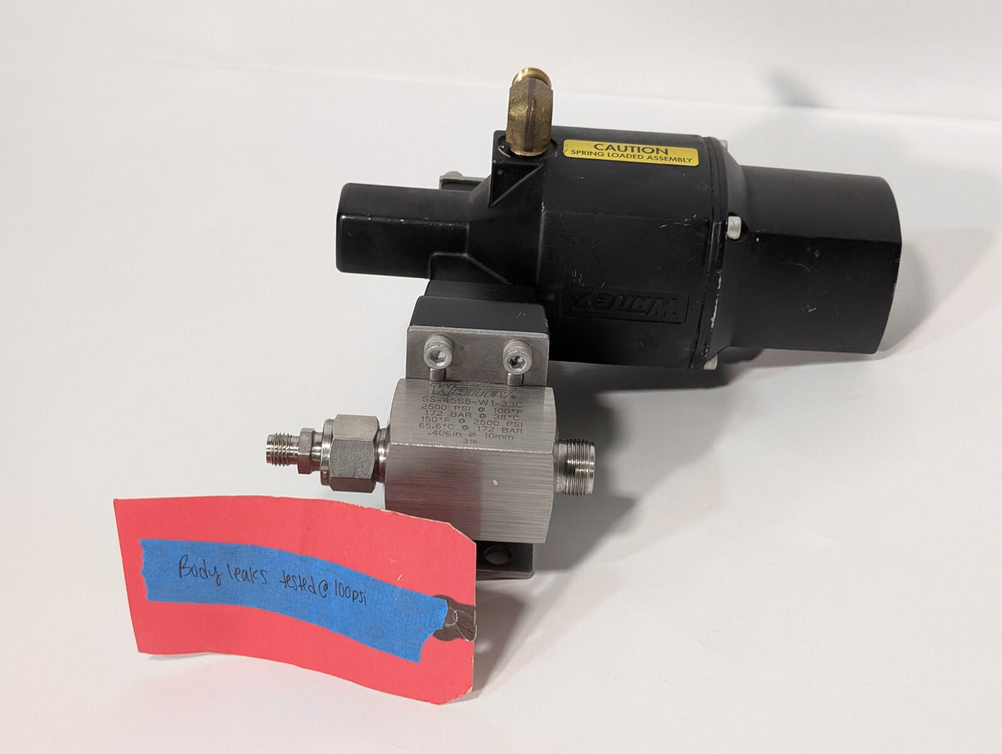 Whitey Co. 133-SR Spring Return Assy SS-45S8-W1-33C Valve -For Parts or Repair-
